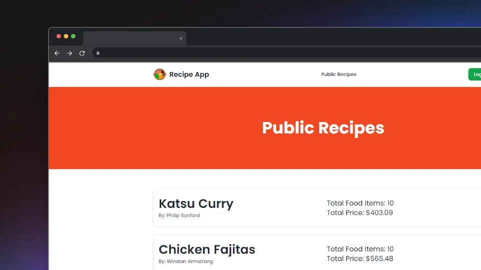 screenshot /recipeApp.webp